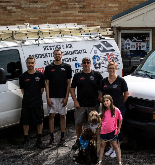 Custom Home Heating and Air Team Custom Home Heating and Air HVAC Service Vehicles
